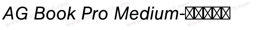 AG Book Pro Medium字体转换